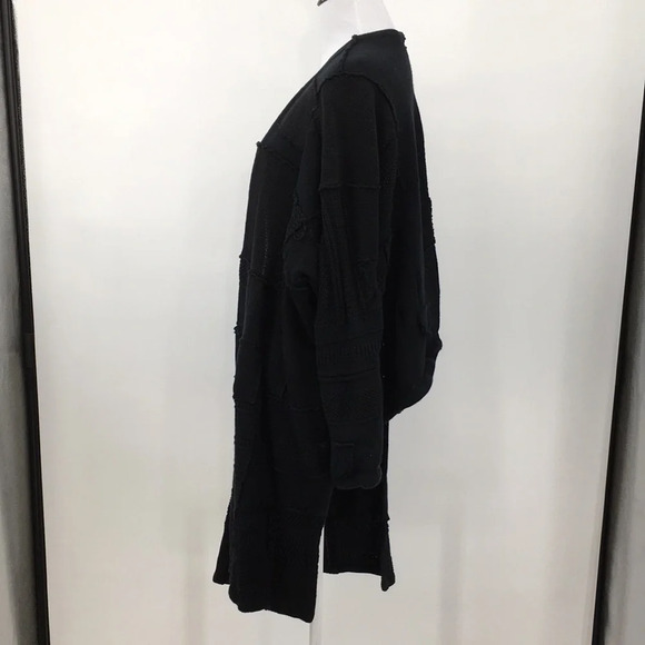 Ralph Lauren Cardigan Womens Medium Large Black Open Front Sweater Blue Label - Picture 4 of 12